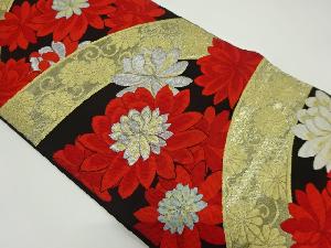 アンティーク　花模様織り出し袋帯（着用可）